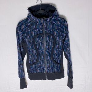 Lululemon Athletica Stained Glass Love Nightfall Print Scuba Hoodie 6